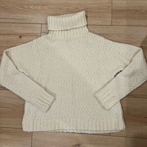 J Crew Alpaca Blend Wool Chunky Knit Turtleneck